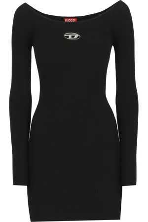 Diesel Dames, Jurken, Zwart, Maat: L