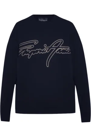 Emporio Armani Heren, Sweatshirts & Hoodies, Blauw, Maat: L Jersey