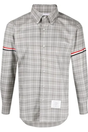 Thom Browne Heren, Overhemden, Grijs, Maat: M Katoen