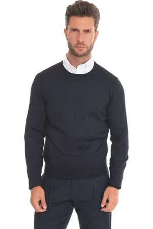 CANALI Heren, Truien, Blauw, Maat: 4XL Zijde