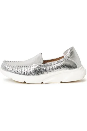 CESARE GASPARI Dames, Schoenen, Grijs, Maat: 37 EU Leer