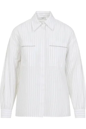 PESERICO SIGN Dames, Blouses & Shirts, Wit, Maat: S Katoen