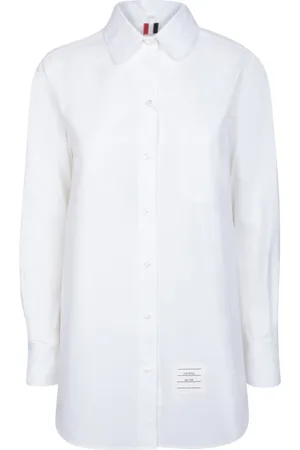 Thom Browne Dames, Blouses & Shirts, Wit, Maat: S Katoen