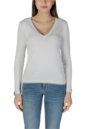 Liu Jo Dames, Truien, Wit, Maat: XL Viscose