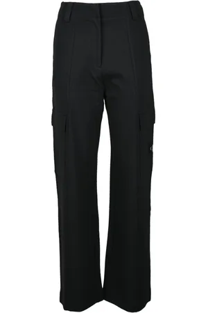 Calvin Klein Dames, Broeken, Zwart, Maat: S Viscose