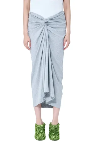 DRIES VAN NOTEN Dames, Rokken, Grijs, Maat: S Katoen