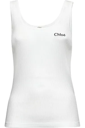 Chloé Dames, Tops, Wit, Maat: S Katoen