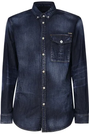 Dsquared2 Heren, Overhemden, Blauw, Maat: M Katoen