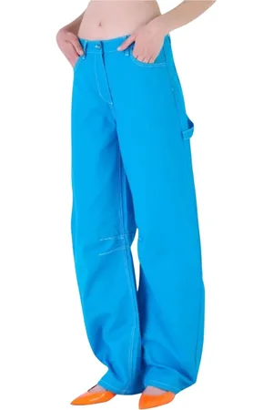 Silvian Heach Dames, Broeken, Blauw, Maat: XS