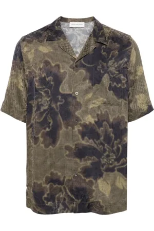 DRIES VAN NOTEN Heren, Overhemden, Bruin, Maat: XL Satijn