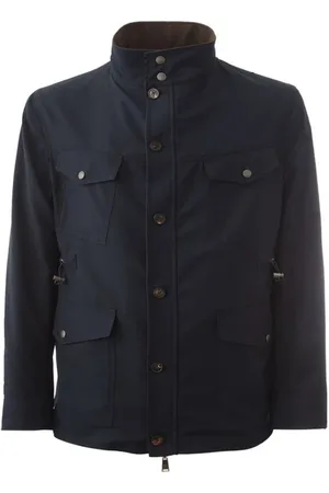 LARDINI Heren, Jassen, Blauw, Maat: L Wol