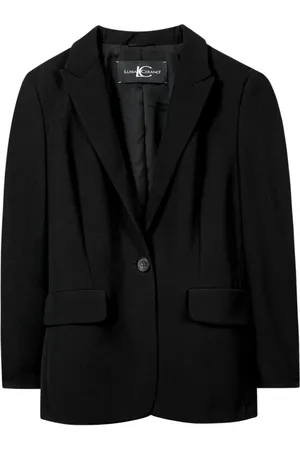 Luisa Cerano Dames, Jassen, Zwart, Maat: 2XL Leer