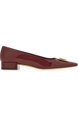 Salvatore Ferragamo Dames, Schoenen, Rood, Maat: 39 1/2 EU Leer