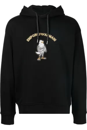 Emporio Armani Heren, Sweatshirts & Hoodies, Zwart, Maat: M Katoen