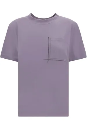 Brunello Cucinelli Dames, Tops, Paars, Maat: XL Katoen