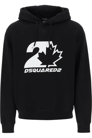 Dsquared2 Heren, Sweatshirts & Hoodies, Zwart, Maat: 2XL Katoen