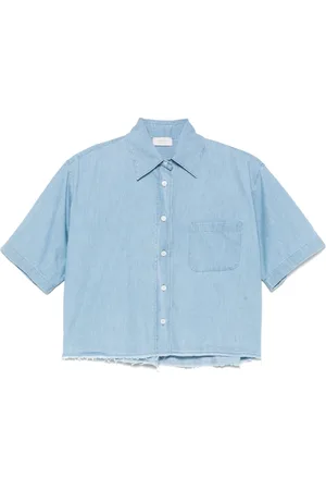 MAZZARELLI Dames, Blouses & Shirts, Blauw, Maat: L