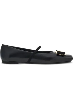 Salvatore Ferragamo Dames, Schoenen, Zwart, Maat: 39 EU Leer