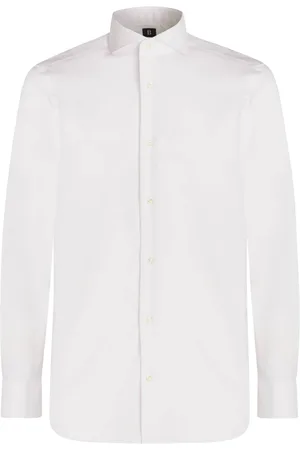 Boggi Milano Heren, Overhemden, Wit, Maat: 4XL Katoen