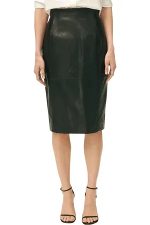 Brooks Brothers Dames, Rokken, Zwart, Maat: XS Leer