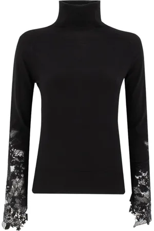 ERMANNO SCERVINO Dames, Truien, Zwart, Maat: S Wol