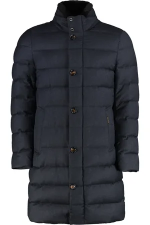 MOORER Heren, Mantels, Blauw, Maat: M Wol