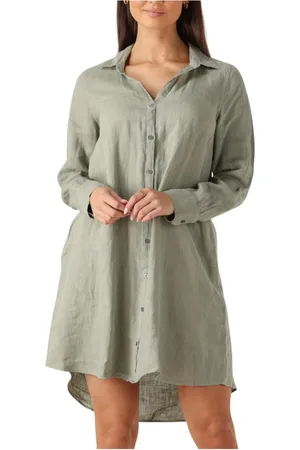 Mos Mosh Dames, Jurken, Groen, Maat: XS Linnen