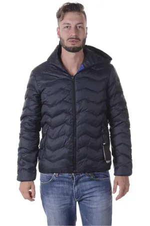 EA7 Heren, Jassen, Blauw, Maat: S Poliester