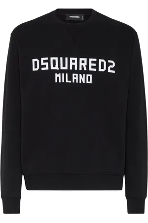 Dsquared2 Heren, Sweatshirts & Hoodies, Zwart, Maat: XL Katoen