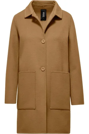 Bomboogie Dames, Mantels, Bruin, Maat: XL Wol