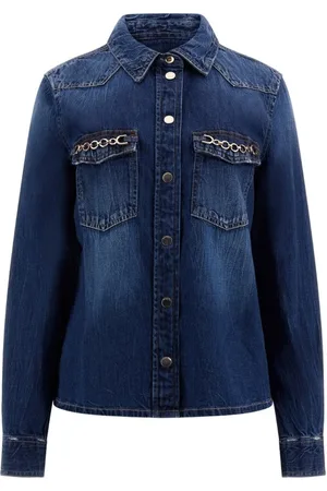 Guess Dames, Jassen, Blauw, Maat: S Katoen
