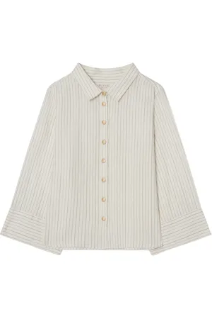 BUSNEL Dames, Blouses & Shirts, Wit, Maat: L Linnen