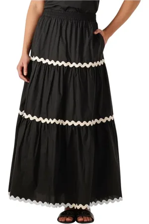 NOTRE-V Dames, Rokken, Zwart, Maat: 2XL