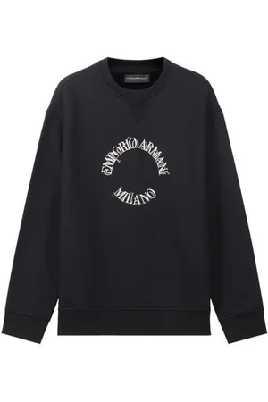 Emporio Armani Heren, Sweatshirts & Hoodies, Blauw, Maat: XL Katoen