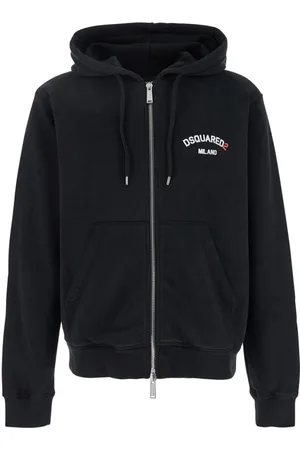 Dsquared2 Heren, Sweatshirts & Hoodies, Zwart, Maat: L Katoen
