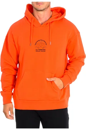 La Martina Heren, Sweatshirts & Hoodies, Oranje, Maat: S Katoen