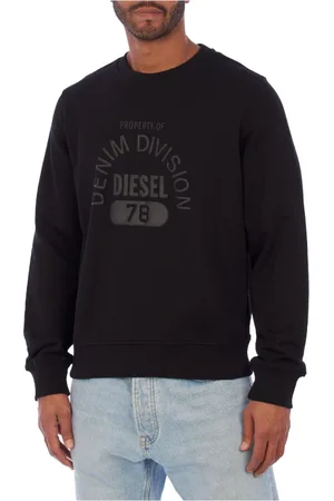 Diesel Heren, Sweatshirts & Hoodies, Zwart, Maat: XL Katoen