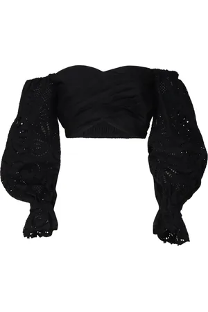 Self-Portrait Dames, Blouses & Shirts, Zwart, Maat: S Katoen