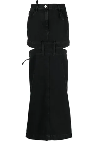 The Attico Dames, Rokken, Zwart, Maat: W26 Denim