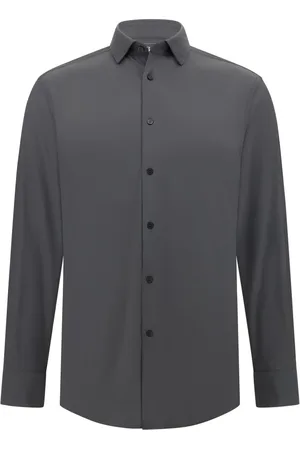 Boggi Milano Heren, Overhemden, Zwart, Maat: M Nylon