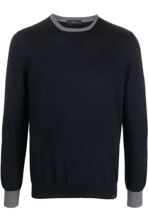 FAY Heren, Truien, Blauw, Maat: XL