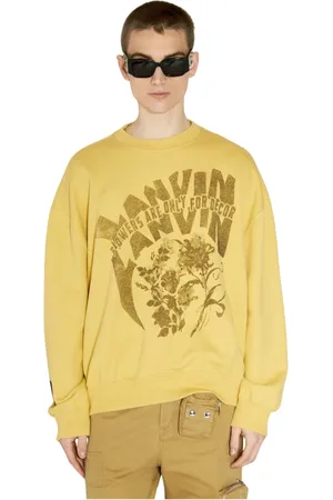 Lanvin Heren, Sweatshirts & Hoodies, Geel, Maat: M Fleece