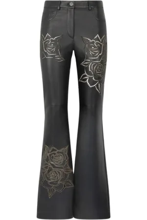 Roberto Cavalli Dames, Broeken, Zwart, Maat: M