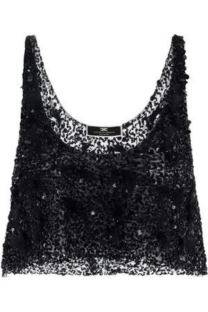 Elisabetta Franchi Dames, Tops, Zwart, Maat: M