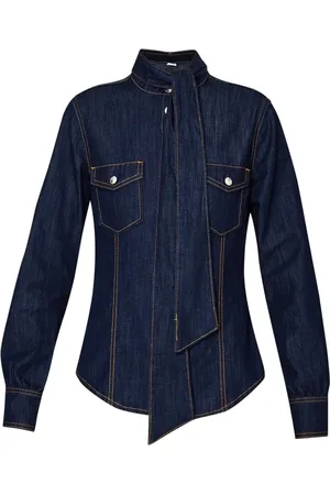 Liu Jo Dames, Blouses & Shirts, Blauw, Maat: L Denim
