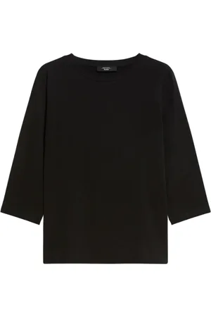 Max Mara Dames, Tops, Zwart, Maat: S Katoen