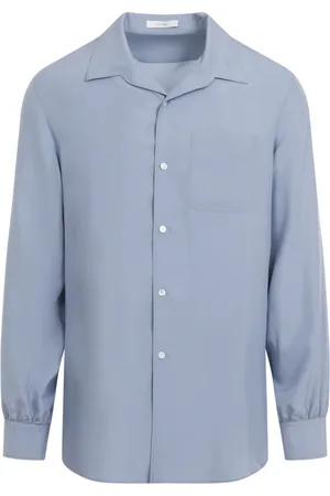 The Row Heren, Overhemden, Blauw, Maat: M Zijde