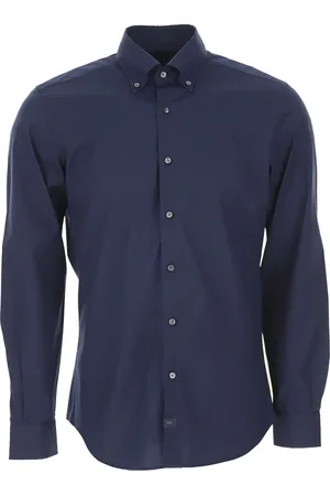 FAY Heren, Overhemden, Blauw, Maat: 3XL Katoen