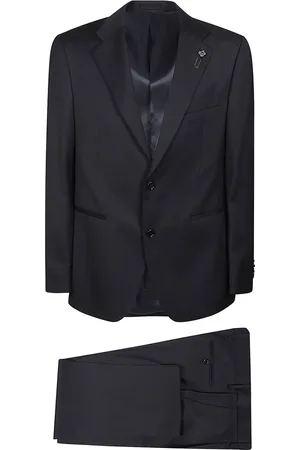 LARDINI Heren, Pakken, Blauw, Maat: L Wol