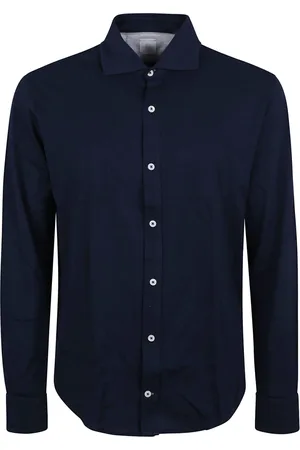 ELEVENTY Heren, Overhemden, Blauw, Maat: XL Piqué